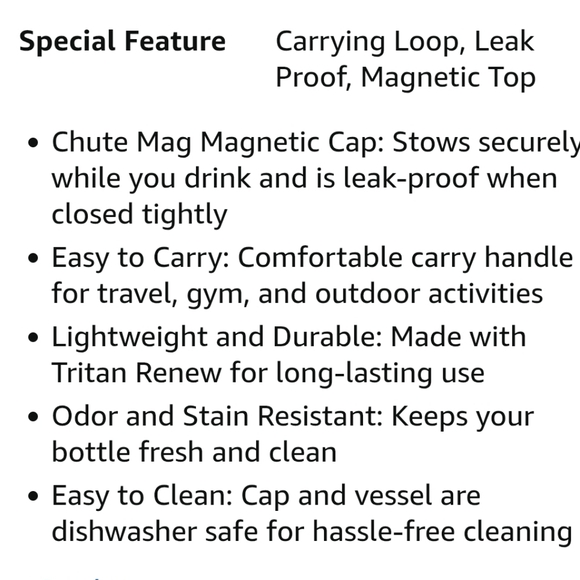 CamelBak Chute Mag Bpa Free Water Bottle 1500 ml / 1.5 L Charcoal Gray - Picture 6 of 6